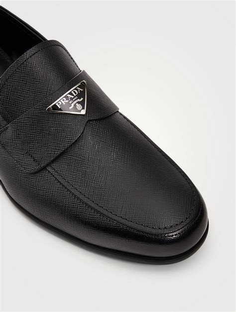 prada loafers triangle|prada saffiano loafers.